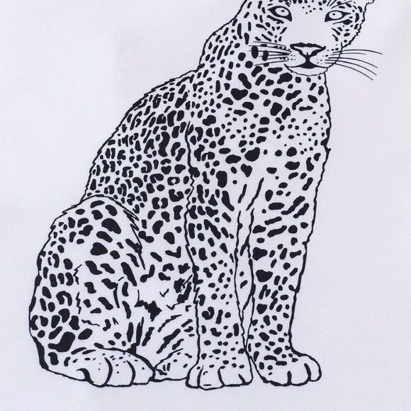 Casual Animal Leopard Print Collared Long Sleeve Top And Loose Pants Comfortable - Picture 2 of 9